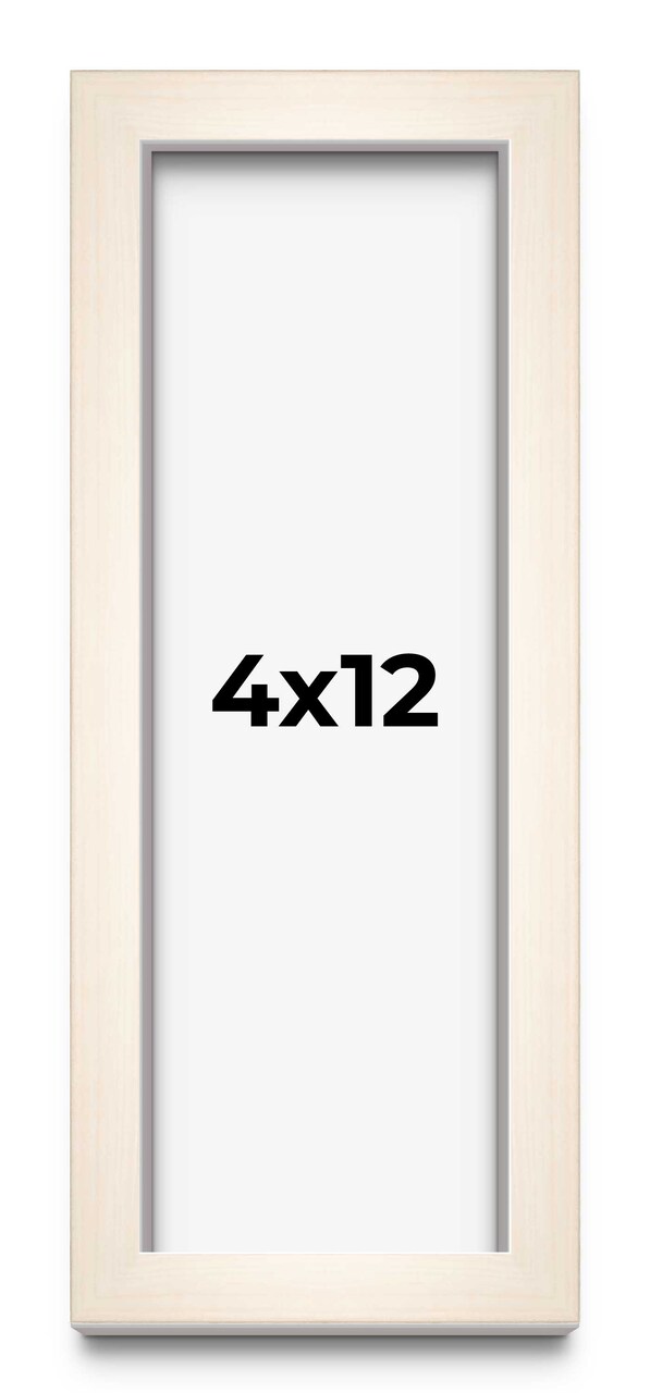 Panoramic Shadow Box 3/4" Depth White Picture Frame - UV Acrylic, Backing, Hanging Hardware